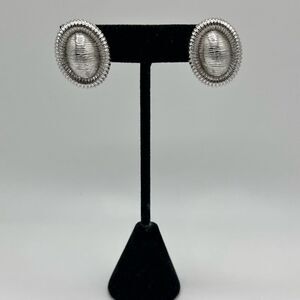 Silver Tone Monet Stud Pierced Earrings